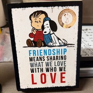 Hallmark Peanuts Friendship Art - Red, Blue, Black